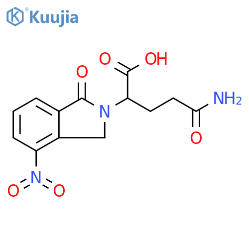 2H-Isoindole-2-acetic acid, α-(3-amino-3-oxopropyl)-1,3-dihydro-4-nitro-1-oxo- structure