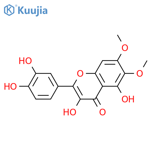 4H-1-Benzopyran-4-one,2-(3,4-dihydroxyphenyl)-3,5-dihydroxy-6,7-dimethoxy- structure