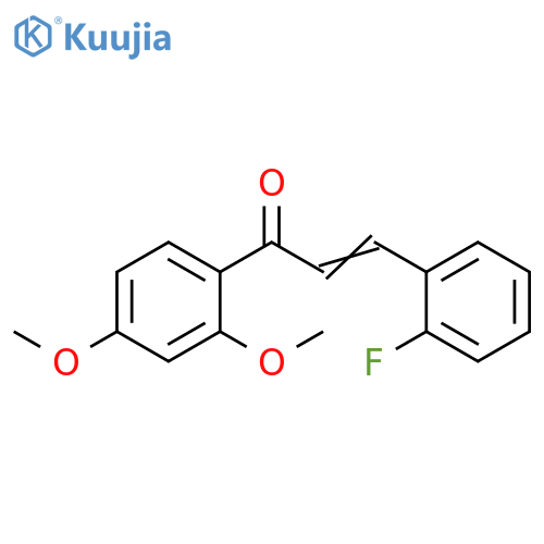 (2E)-1-(2,4-dimethoxyphenyl)-3-(2-fluorophenyl)prop-2-en-1-one structure