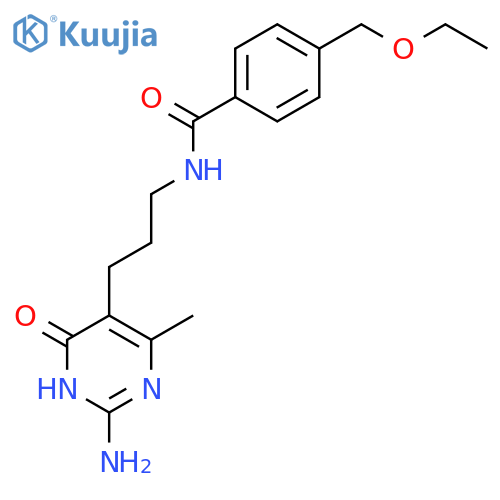 Benzamide,N-[3-(2-amino-1,6-dihydro-4-methyl-6-oxo-5-pyrimidinyl)propyl]-4-(ethoxymethyl)- structure