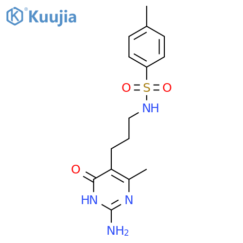 Benzenesulfonamide,N-[3-(2-amino-1,6-dihydro-4-methyl-6-oxo-5-pyrimidinyl)propyl]-4-methyl- structure