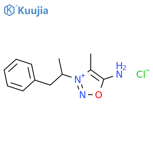 1,2,3-Oxadiazolium,5-amino-4-methyl-3-(1-methyl-2-phenylethyl)-, chloride (1:1) structure