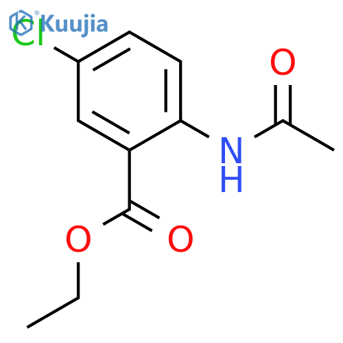 BENZOIC ACID, 2-(ACETYLAMINO)-5-CHLORO-, ETHYL ESTER structure
