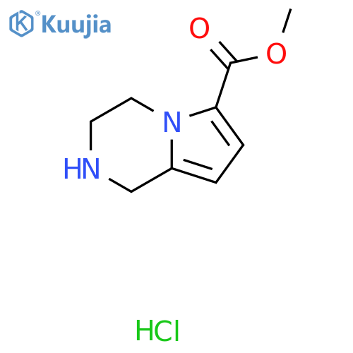 Methyl 1,2,3,4-tetrahydropyrrolo[1,2-a]pyrazine-6-carboxylate;hydrochloride structure