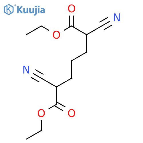 Heptanedioic acid, 2,6-dicyano-, diethyl ester structure