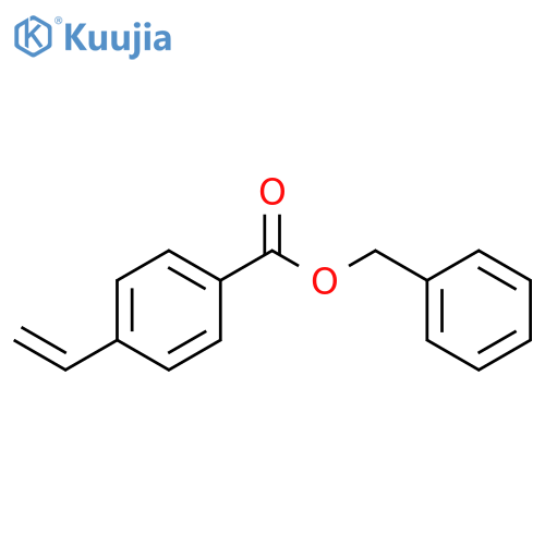 Benzoic acid, 4-ethenyl-, phenylmethyl ester structure