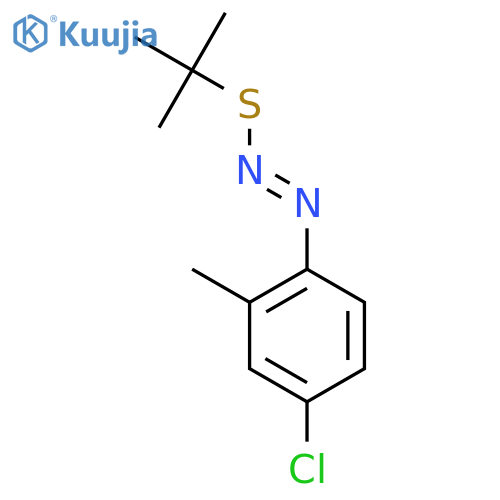 Diazene, (4-chloro-2-methylphenyl)[(1,1-dimethylethyl)thio]-, (E)- structure