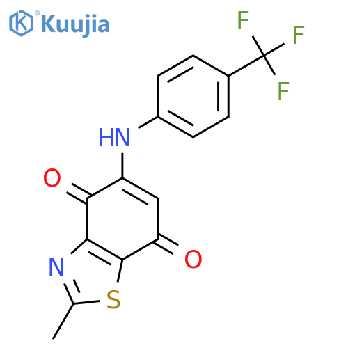 4,7-Benzothiazoledione, 2-methyl-5-[[4-(trifluoromethyl)phenyl]amino]- structure