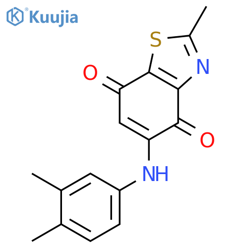 4,7-Benzothiazoledione, 5-[(3,4-dimethylphenyl)amino]-2-methyl- structure