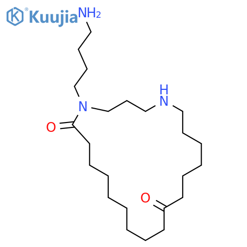 5-(4-amino-butyl)-1,5-diaza-cycloheneicosane-6,15-dione structure