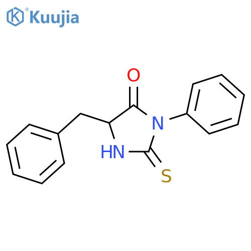 4-Imidazolidinone,3-phenyl-5-(phenylmethyl)-2-thioxo-, (5S)- structure
