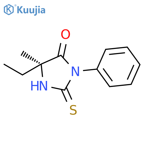 4-IMIDAZOLIDINONE, 5-ETHYL-5-METHYL-3-PHENYL-2-THIOXO-, (S)- structure