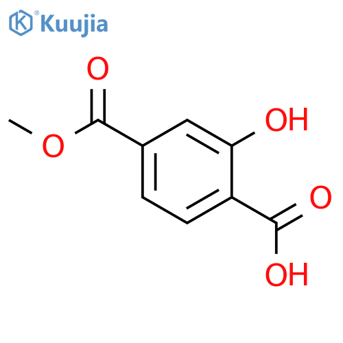 1,4-Benzenedicarboxylicacid, 2-hydroxy-, 4-methyl ester structure