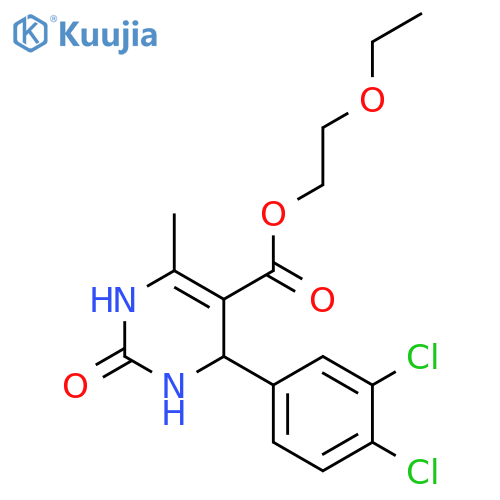 <br>2-ethoxyethyl 4-(3,4-dichlorophenyl)-6-methyl-2-oxo-1,2,3,4-tetrahydropyrim idine-5-carboxylate structure