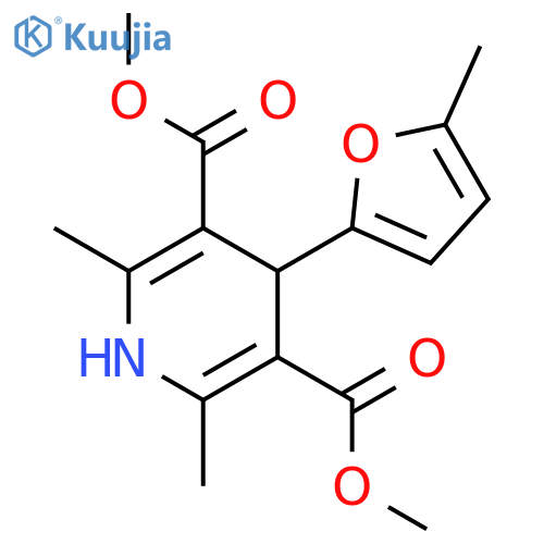 Dimethyl 2,6-dimethyl-4-(5-methyl-2-furyl)-1,4-dihydropyridine-3,5-dicarboxylate structure