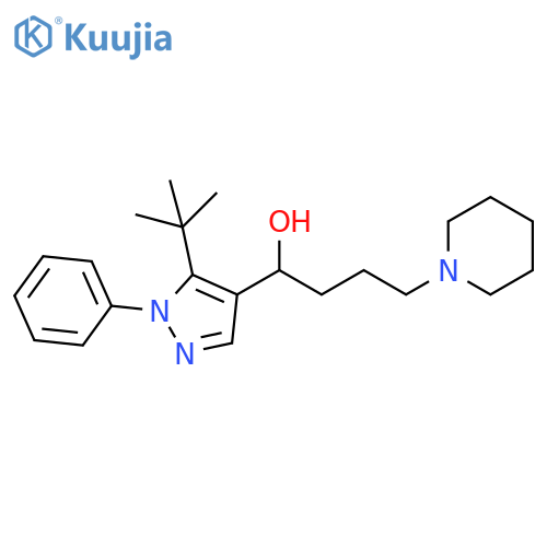 1-Piperidinebutanol, a-[5-(1,1-dimethylethyl)-1-phenyl-1H-pyrazol-4-yl]- structure