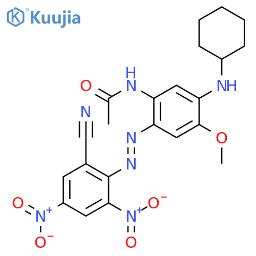 Acetamide,N-[2-[2-(2-cyano-4,6-dinitrophenyl)diazenyl]-5-(cyclohexylamino)-4-methoxyphenyl]- structure