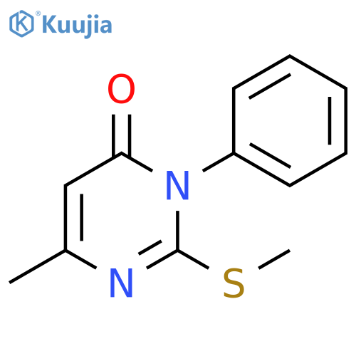 4(3H)-Pyrimidinone, 6-methyl-2-(methylthio)-3-phenyl- structure