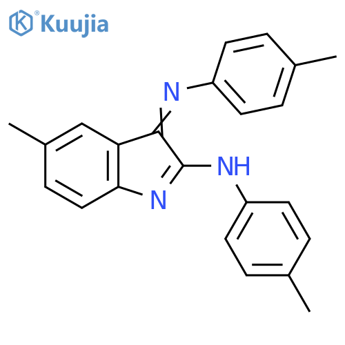 1H-Indol-2-amine,2,3-dihydro-N-(4-methylphenyl)-3-[(4-methylphenyl)imino]- structure
