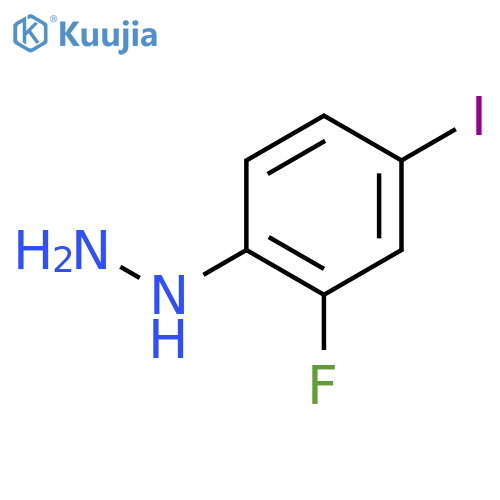 (2-Fluoro-4-iodophenyl)-hydrazine structure