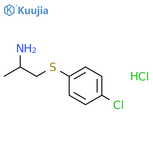1-((4-chlorophenyl)thio)propan-2-amine hydrochloride structure