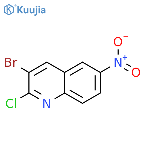 3-Bromo-2-chloro-6-nitro-quinoline structure