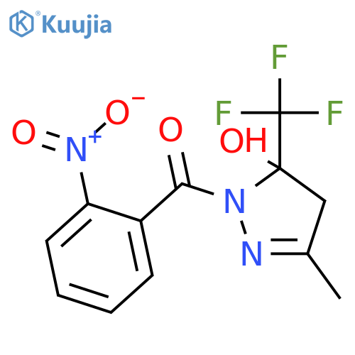 <br>(5-hydroxy-3-methyl-5-(trifluoromethyl)-4,5-dihydro-1H-pyrazol-1-yl)(2-nitr ophenyl)methanone structure