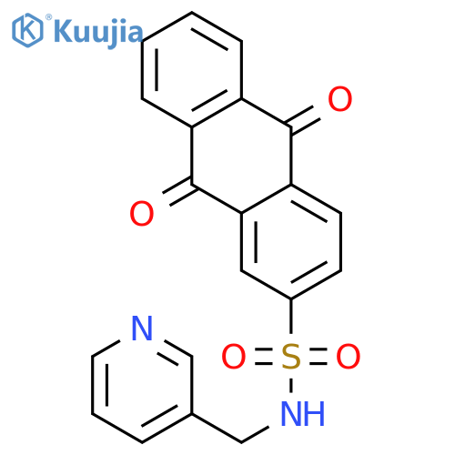 9,10-dioxo-N-(pyridin-3-yl)methyl-9,10-dihydroanthracene-2-sulfonamide structure