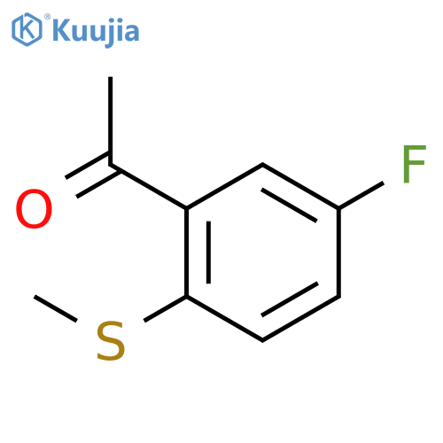 1-5-fluoro-2-(methylsulfanyl)phenylethan-1-one structure