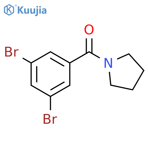 (3,5-Dibromophenyl)(pyrrolidin-1-yl)methanone structure