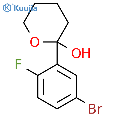 2-(5-Bromo-2-fluorophenyl)tetrahydro-2H-pyran-2-ol structure
