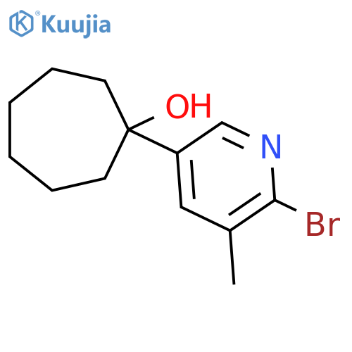 1-(6-Bromo-5-methylpyridin-3-yl)cycloheptanol structure
