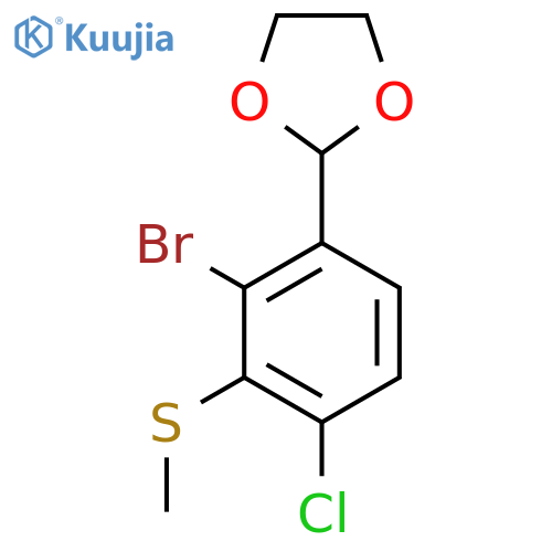 2-(2-Bromo-4-chloro-3-(methylthio)phenyl)-1,3-dioxolane structure