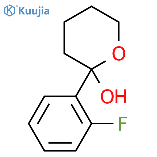 2-(2-Fluorophenyl)tetrahydro-2H-pyran-2-ol structure