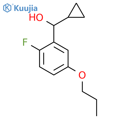 Cyclopropyl(2-fluoro-5-propoxyphenyl)methanol structure
