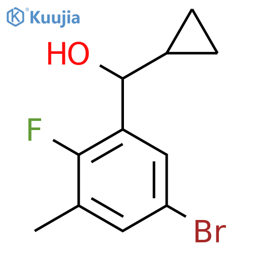 (5-Bromo-2-fluoro-3-methylphenyl)(cyclopropyl)methanol structure