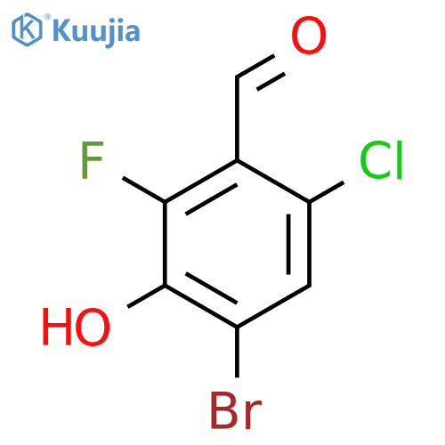 4-Bromo-6-chloro-2-fluoro-3-hydroxybenZaldehyde structure