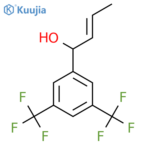 (E)-1-(3,5-Bis(trifluoromethyl)phenyl)but-2-en-1-ol structure