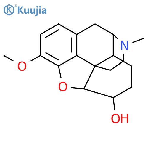 4,5-epoxy-3-methoxy-17-methyl-morphinan-6-ol structure