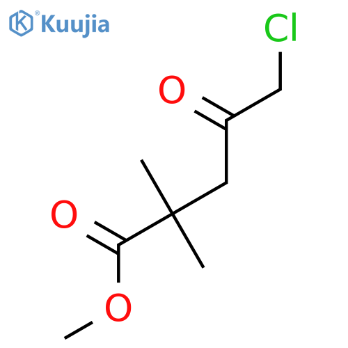 Pentanoic acid, 5-chloro-2,2-dimethyl-4-oxo-, methyl ester structure