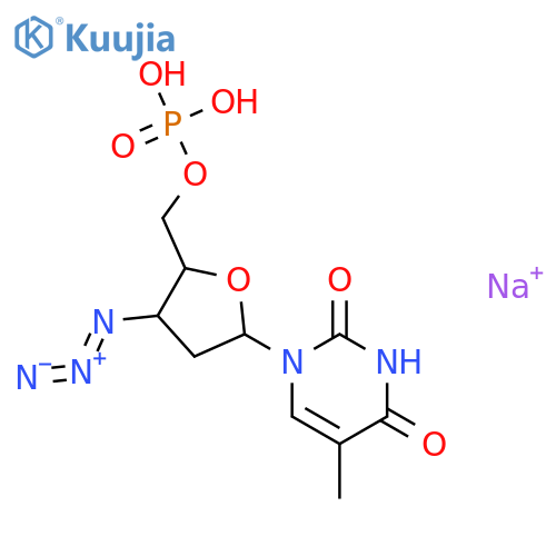 Sodium;[3-azido-5-(5-methyl-2,4-dioxopyrimidin-1-yl)oxolan-2-yl]methyl Dihydrogen Phosphate structure