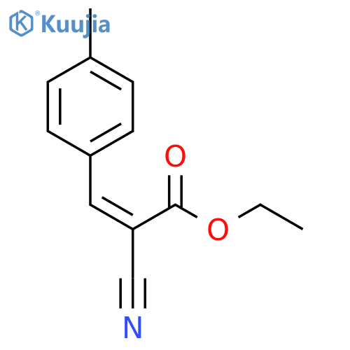 ethyl 2-cyano-3-(4-methylphenyl)prop-2-enoate structure