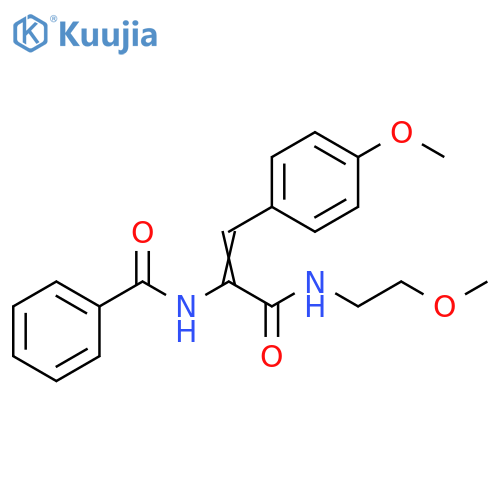 (2Z)-N-(2-methoxyethyl)-3-(4-methoxyphenyl)-2-(phenylformamido)prop-2-enamide structure