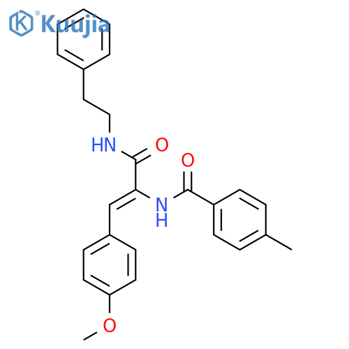 (2Z)-3-(4-methoxyphenyl)-2-(4-methylphenyl)formamido-N-(2-phenylethyl)prop-2-enamide structure