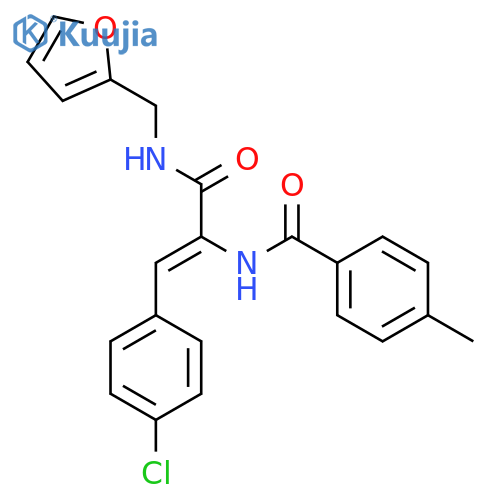 (2Z)-3-(4-chlorophenyl)-N-(furan-2-yl)methyl-2-(4-methylphenyl)formamidoprop-2-enamide structure
