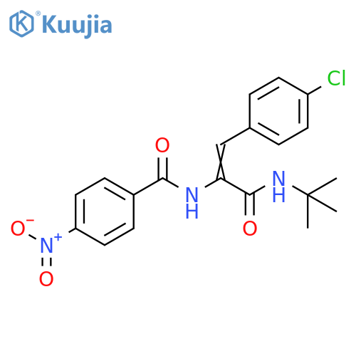 (2E)-N-tert-butyl-3-(4-chlorophenyl)-2-(4-nitrophenyl)formamidoprop-2-enamide structure