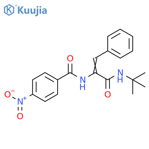 (2E)-N-tert-butyl-2-[(4-nitrophenyl)formamido]-3-phenylprop-2-enamide structure