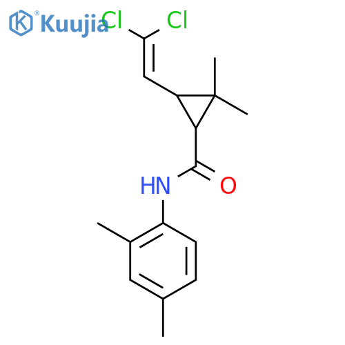3-(2,2-Dichloroethenyl)-N-(2,4-dimethylphenyl)-2,2-dimethylcyclopropane-1-carboxamide structure