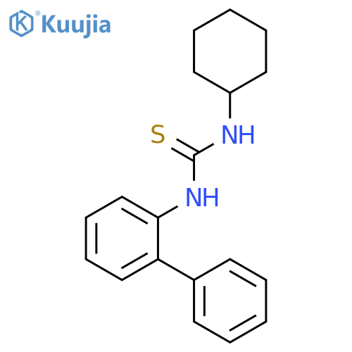 1-biphenyl-2-yl-3-cyclohexylthiourea structure