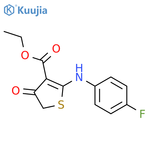 Ethyl 2-(4-Fluorophenyl)amino-4-oxo-4,5-dihydrothiophene-3-carboxylate structure